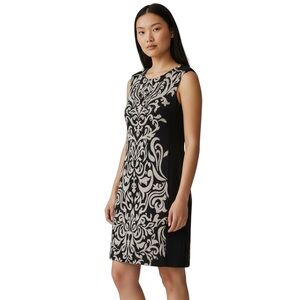 Julian Taylor New York Woman’s Sleeveless Tank Mini Dress size 8 Gold Accents